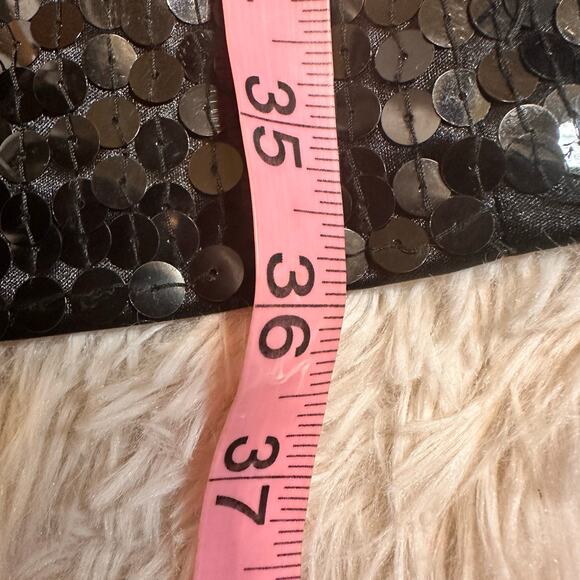 Lime Nite 80's Vintage Black Sequin 3 Spaghetti Straps Cocktail Party Dress Sz 8 - Picture 9 of 9